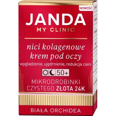 Janda, My clinic, nici kolagenowe, krem pod oczy na dzień i noc 50+, 15 ml