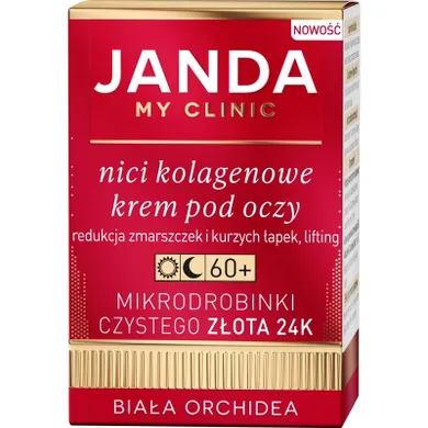 Janda, My clinic, nici kolagenowe, krem pod oczy na dzień i noc 60+, 15 ml