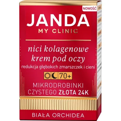 Janda, My clinic, nici kolagenowe, krem pod oczy na dzień i noc 70+, 15 ml