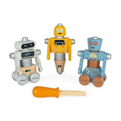 Janod, Brico ‘Kids, drewniane roboty do składania ze śrubokrętem