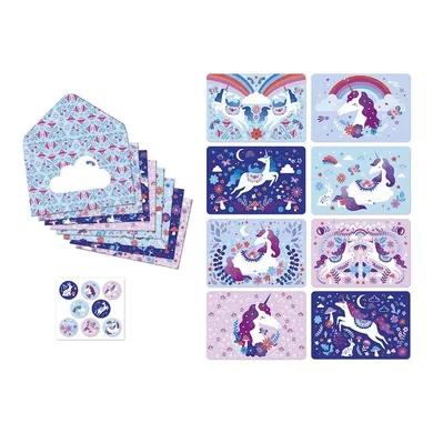 Janod, Jednorożce, Kraina snów, zestaw zaproszeń, papeteria