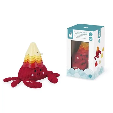 Janod, krab z muszelkami, zabawka do kąpieli