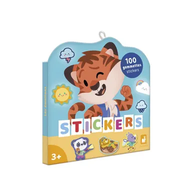 Janod, naklejki, emocje, 100 szt.