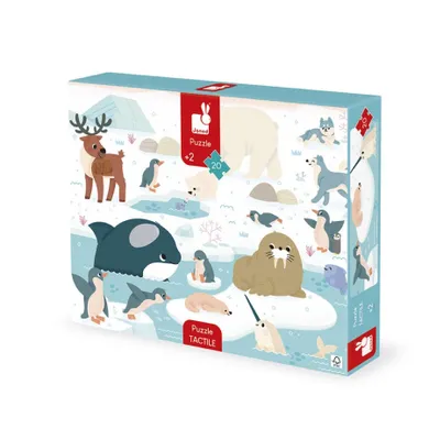 Janod, puzzle sensoryczne, kraina polarna, 20 elementów