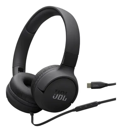 JBL, Tune520C, słuchawki nauszne, black, usb-c, 85512 40