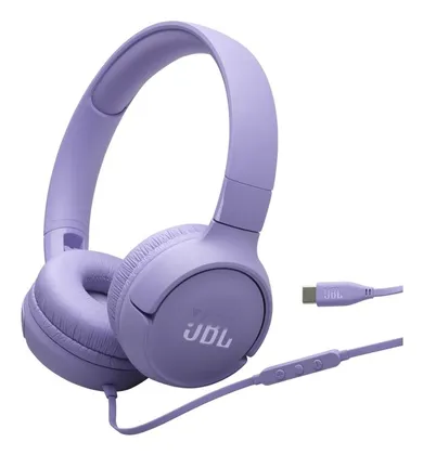 JBL, Tune520C, słuchawki nauszne, USB-C, purple