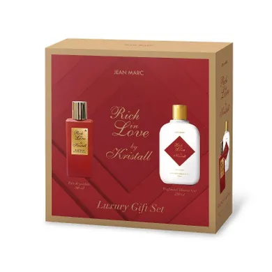 Jean Marc, Rich In Love, zestaw prezentowy damski: woda perfumowana, 100 ml + perfumowany żel pod prysznic, 250 ml