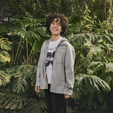 Jeansowa kurtka z kapturem Cool Club