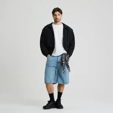 Jeansowe bermudy unisex z regulacją NOWEAR