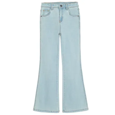 Jeansowe spodnie z regulacją o kroju flare Cool Club