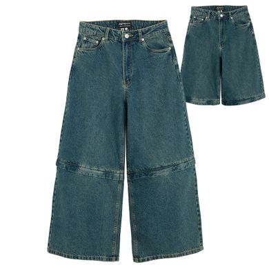 Jeansy wide leg unisex z odpinanymi nogawkami NOWEAR