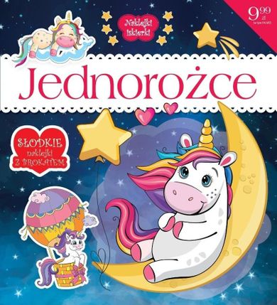 Jednorożce. Naklejki iskierki z brokatem