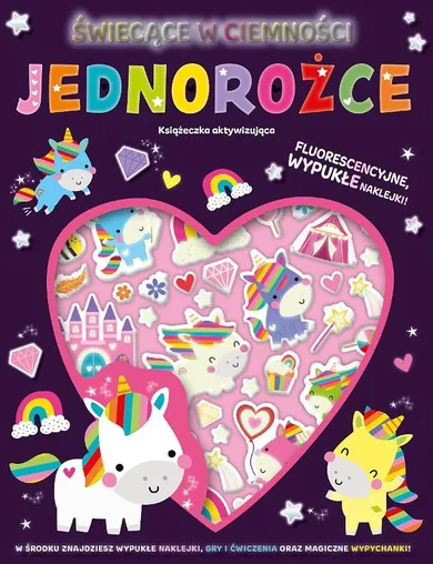 Jednorożce. Wypukłe naklejki świecące w ciemności