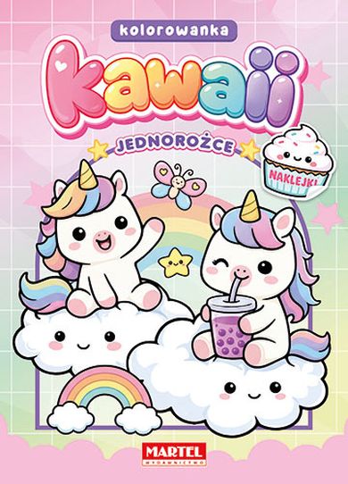 Jednorożce z naklejkami. Kawaii