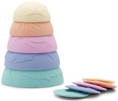 Jellystone Designs, kubeczki silikonowe z tonącymi dyskami, pastel, 5 szt.