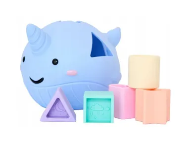 Jellystone Designs, Narwal, sorter kształtów, silikonowy