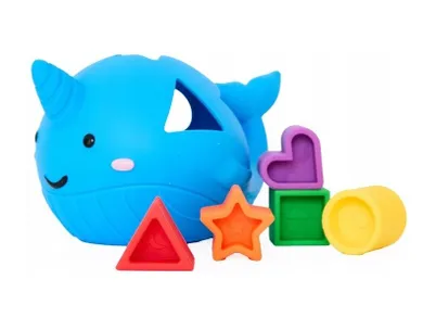 Jellystone Designs, Narwal, sorter kształtów, silikonowy