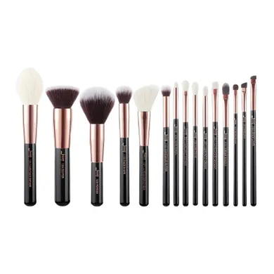 Jessup, Essential Makeup Brush, zestaw pędzli do makijażu, Black, 15 szt.