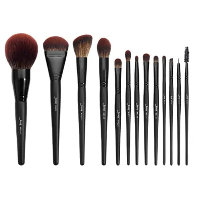 Jessup, Makeup Lover Makeup Brush Collection, zestaw pędzli do makijażu, Phantom Black, 13 szt.