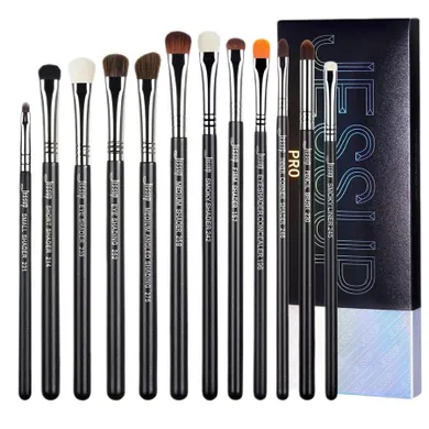 Jessup, Pro Eyeshadow Brushes, zestaw pędzli do makijażu oczu, 12 szt.