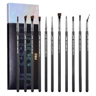 Jessup, Pro Makeup Eyeliner Brush, zestaw pędzli do makijażu oczu, 11 szt.