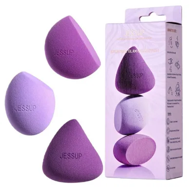 JESSUP, Soft Plus Makeup Sponges, zestaw gąbeczek do makijażu, SP017, 3 szt.