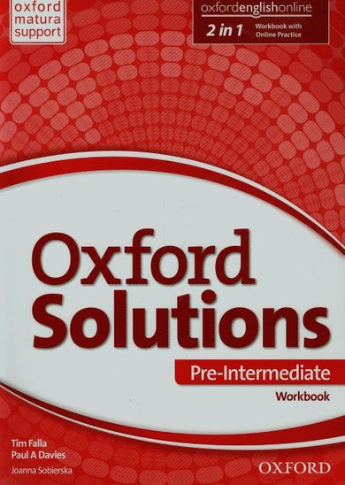 Język angielski, Oxford Solutions Pre-Intermediate, Ćwiczenia, Szkoła ponadgimnazjalna, Oxford