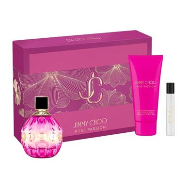 Jimmy Choo, Rose Passion, zestaw, woda perfumowana spray, 100 ml + miniatura wody perfumowanej, 7.5 ml + balsam do ciała, 100 ml