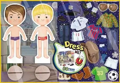 Jiri Models, Chłopcy, magnetyczne ubieranie, zestaw XL