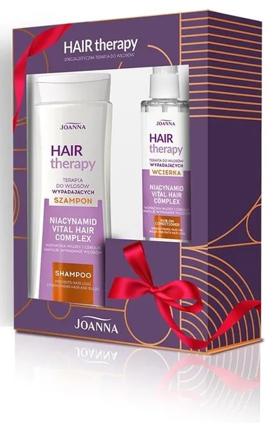 Joanna, hair therapy zestaw prezentowy, szampon, 300 ml+ wcierka, 100 ml do włosów wypadających