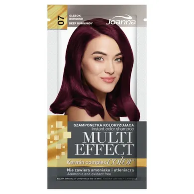 Joanna, Multi Effect, szamponetka koloryzująca, 07 Głęboki Burgund, 35g