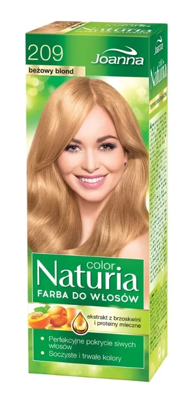 Joanna, Naturia Color, farba do włosów, nr 209, beżowy blond