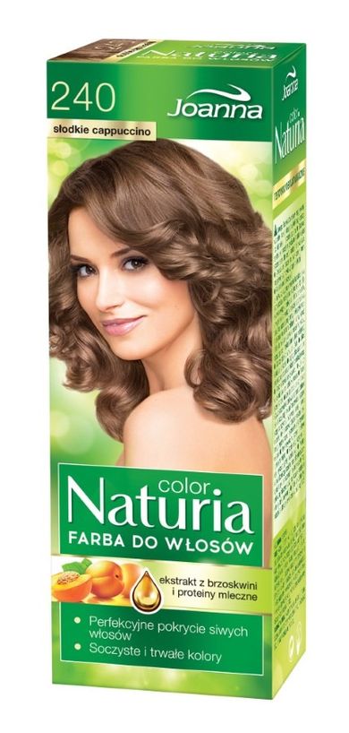 Joanna, Naturia Color, farba do włosów, nr 240 słodkie cappucino