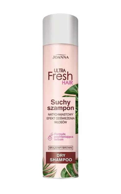 Joanna, Ultra Fresh Hair, suchy szampon do włosów, brown, 200 ml