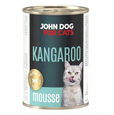 John Dog, for Cats, dorosły, kangur mus, karma mokra dla kota, 400g