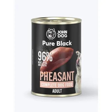 John Dog, Pure Black, karma dla psa, bażant, 800g