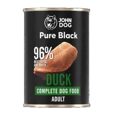 John Dog, Pure Black, karma dla psa, kaczka, 400g