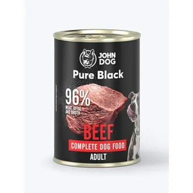 John Dog, Pure Black, karma dla psa, wołowina, 400g