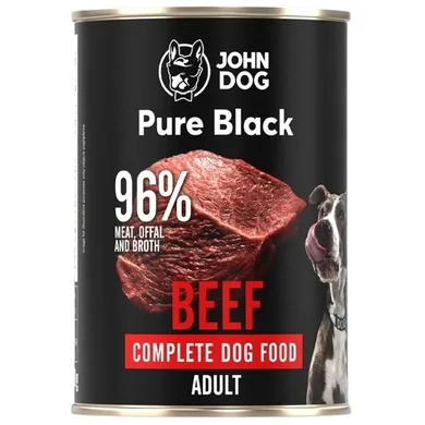 John Dog, Pure Black, karma dla psa, wołowina, 800g
