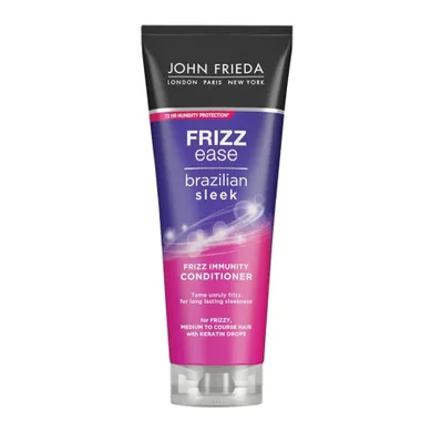 John Frieda, Frizz-Ease Brazilian Sleek, wygładzająca odżywka do włosów, 250 ml