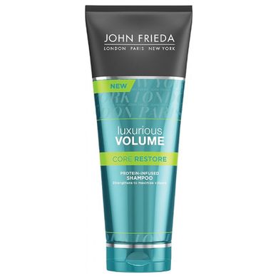 John Frieda, Luxurious Volume Core Restore Shampoo, szampon do włosów z kompleksem, Protein Strength, 250 ml