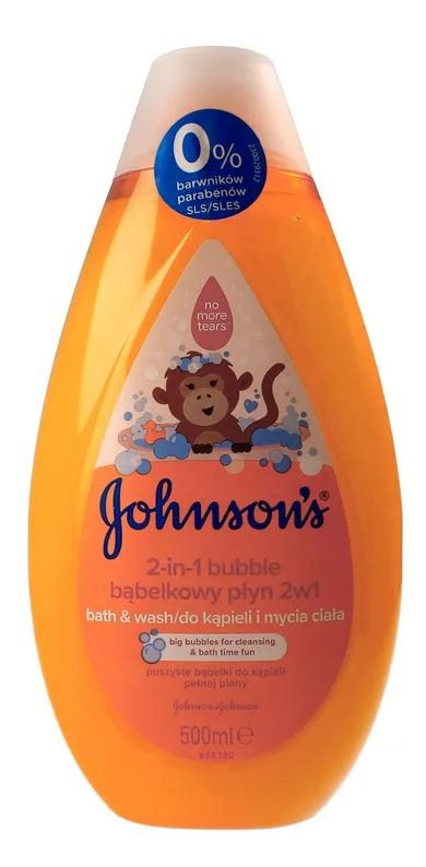 Johnson's Baby Bubble, bąbelkowy płyn do kąpieli 2w1 dla dzieci, 500 ml