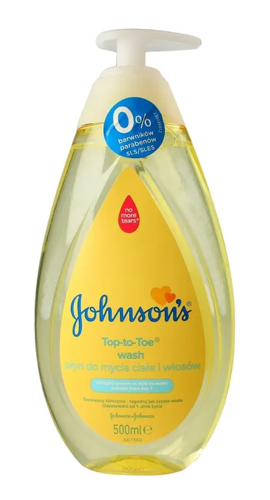 Johnson's Baby, Top-To-Toe, płyn do mycia ciała i włosów dla dzieci, 500 ml
