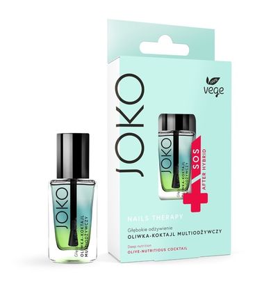 Joko, Nails Therapy, Oliwka, koktajl multiodżywczy do paznokci i skórek, 11ml
