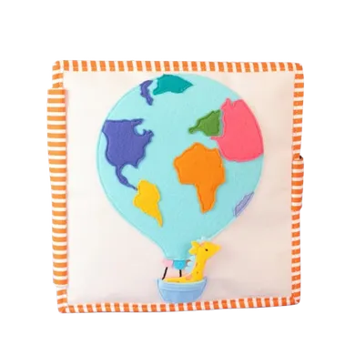 Jolly Designs. Dookoła Świata. Książeczka sensoryczno-manipulacyjna