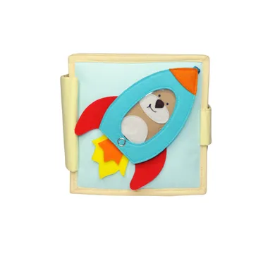 Jolly Designs. Rakieta. Książeczka sensoryczno-manipulacyjna