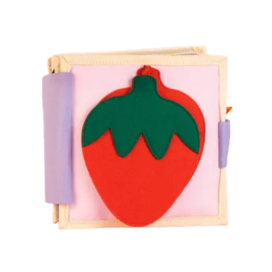 Jolly Designs. Truskawka. Książeczka sensoryczno-manipulacyjna