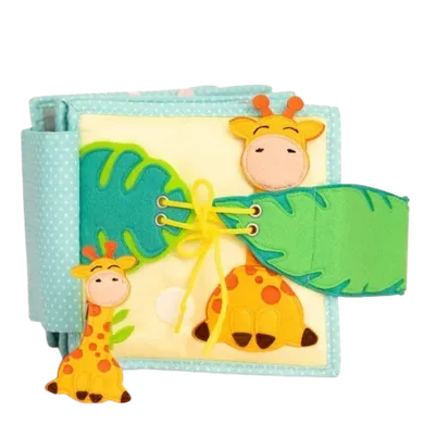 Jolly Designs. Wesoła Dżungla. Książeczka sensoryczno-manipulacyjna