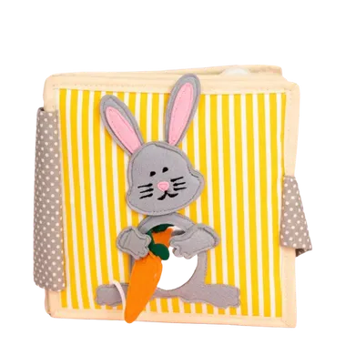 Jolly Designs. Zabawny Królik. Książeczka sensoryczno-manipulacyjna