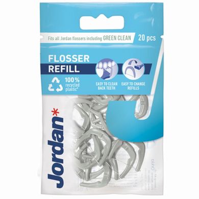 Jordan, Easy Clean Flosser, zapasowe nici do flossera, 20 szt.